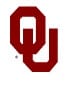 A red and white logo of the university of oklahoma.